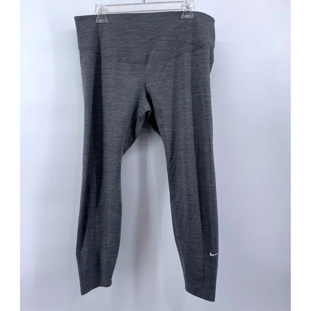 Nike One Dri FIT High Waisted 7/8 Leggings Womens 1X Plus Carbon Gray DD0345-068